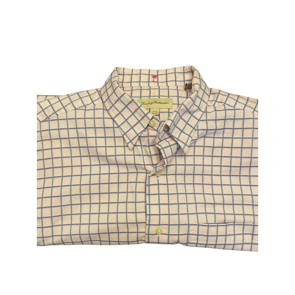 Tommy Bahama Long Sleeve Button Shirt Mens Size 15.5 - 34/35 100% Cotton Pink